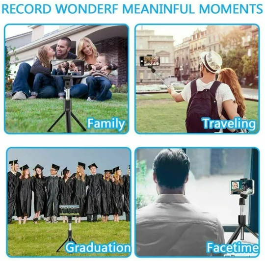 Selfie Stick Tripod Remote Desktop Stand Cell Phone Holder For US - Image 7