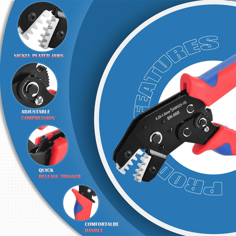SN 58B Automotive Plug in Crimping Pliers With Multiple Jaws Are Suitable For - Image 3