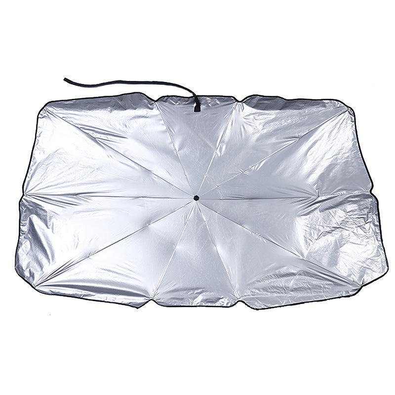 foldable car windshield sunshade uv in use lifestyle