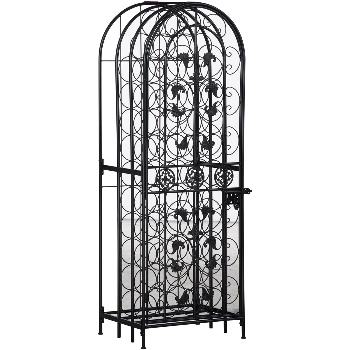 45 Bottle Wine Organizer Decorative Portable Wrought Iron Rack Jail - Additional View 9