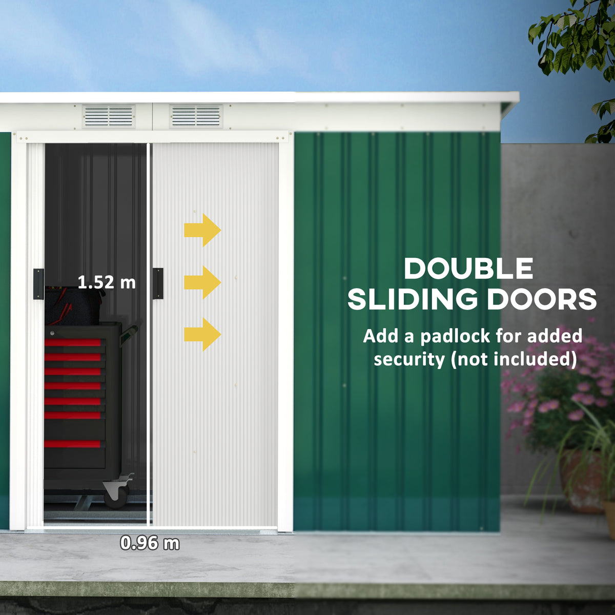 9-Foot Metal Garden Storage Shed