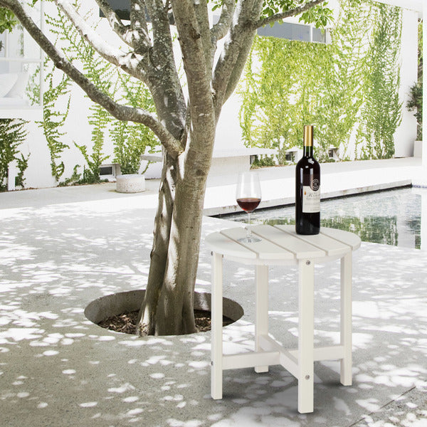 White Round HDPE Side Table
