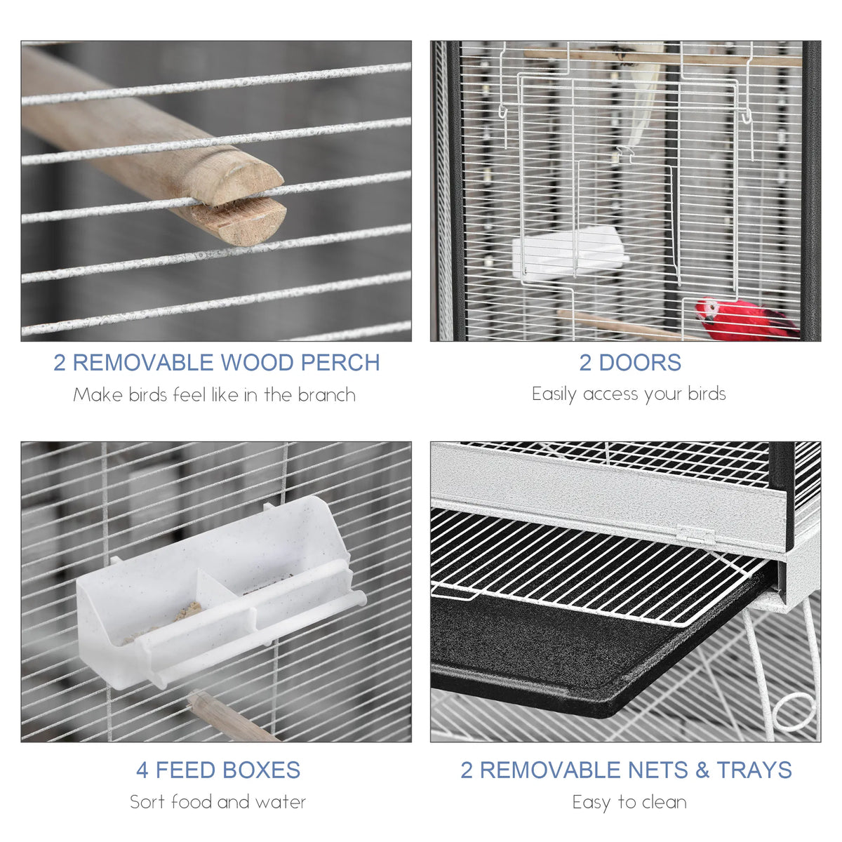 Bird Cage Starter Kit with Detachable Rolling Stand - Image 5