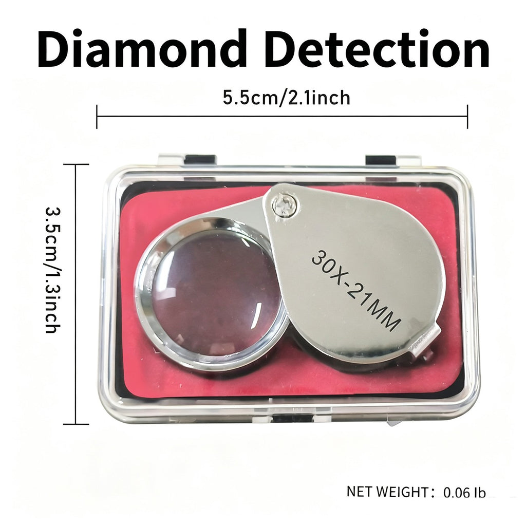 Diamond Tester Portable Gemstone 30X Jeweler's Loupe Jeweler Tool Testing Kit - Image 3