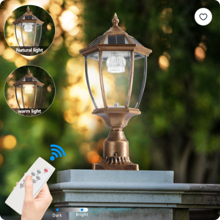 20 Golden Solar Powered LED Outdoor Lantern Vintage Garden Light With Elegant - Image 2