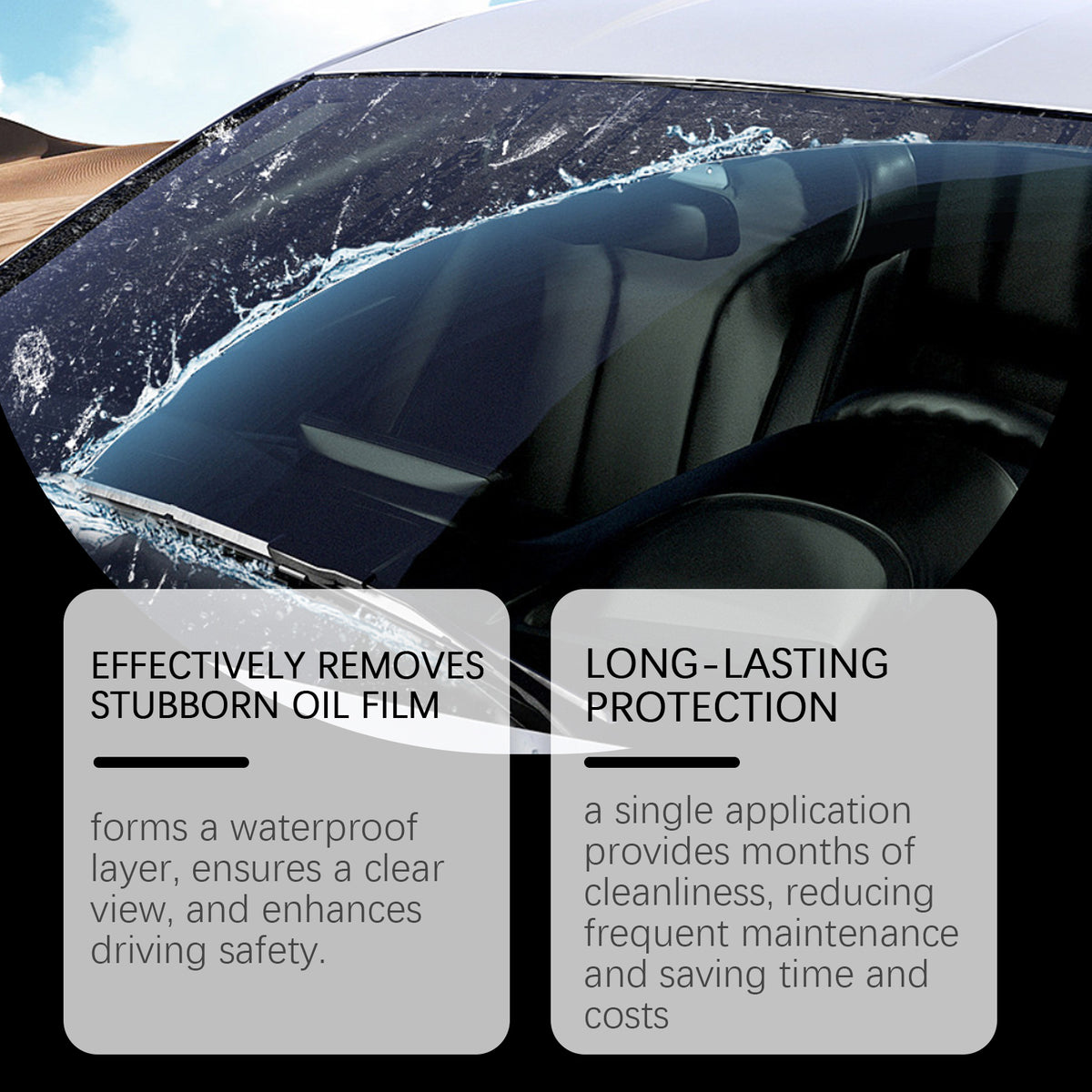 Car Oil Film Cleaning Brush Windshield Glass Oil Stain Remover Tool - Image 5