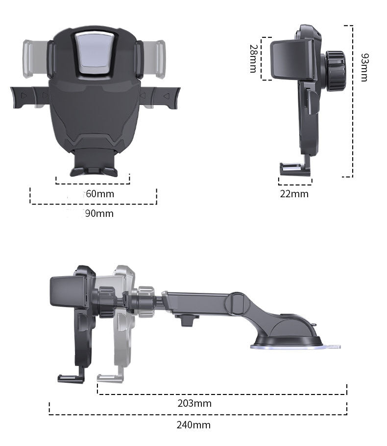 suction cup center console air dimensions and features