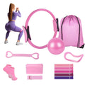 14Pcs Pilates Ring Set with Resistance Bands Yoga Ball Non Slip Socks