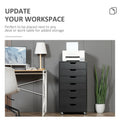 7 drawer Vertical File Cabinet for Home Office Storage Cabinet with Wheels