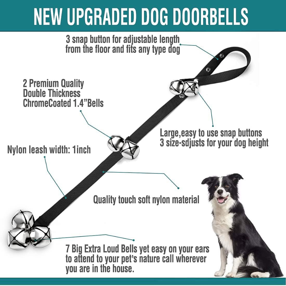 2PCS Dog Doorbells For Potty Training Adjustable Puppy Training Bells - Image 4