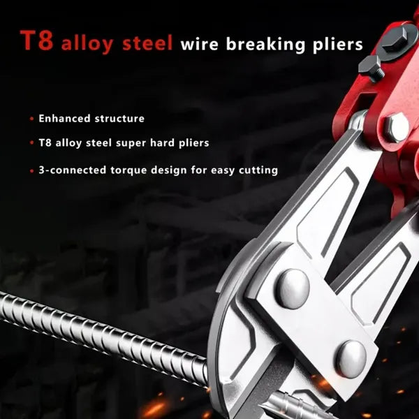 Heavy Duty Mini Bolt Cutter 12' For Cutting Fence Steel Wire Small Chain - Image 4