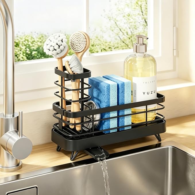 kitchen sink sponge holder organizer main view