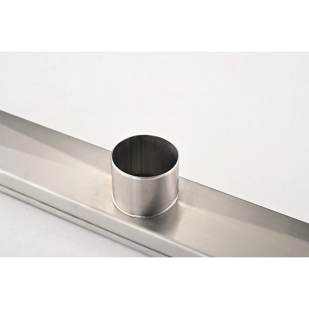 32 Inch Linear Shower Drain with Removable Square Patterned Grate 304 - Image 4