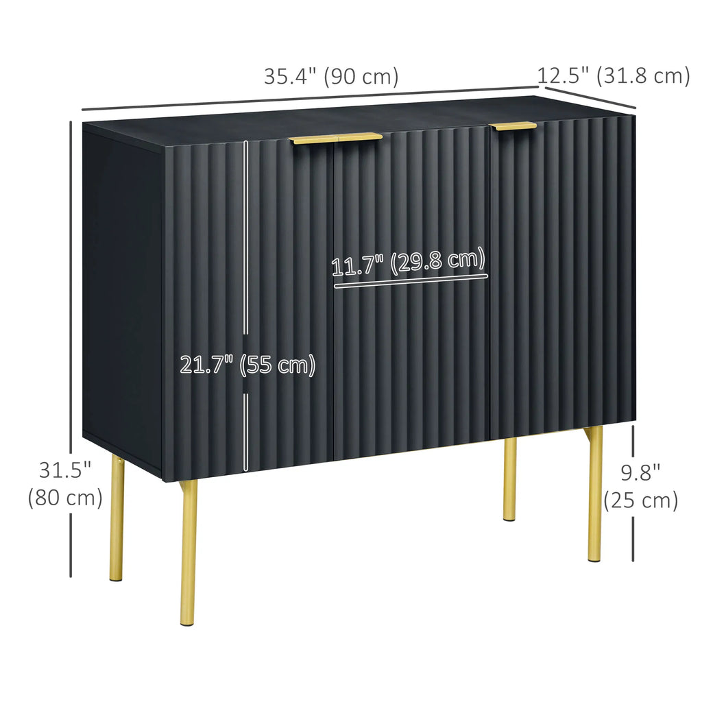 Modern Storage Cabinet Sideboard Buffet Cabinet with Gold Legs for Living Room