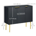 Modern Storage Cabinet Sideboard Buffet Cabinet with Gold Legs for Living Room