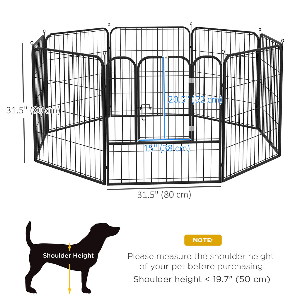 8 Panel Pet Playpen Play Yard Fence Home DIY Heavy Duty Metal Foldable Indoor - Image 5