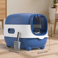 High Capacity Enclosed Cat Litter Box & Odor Lock Scratch Resistant Ideal For