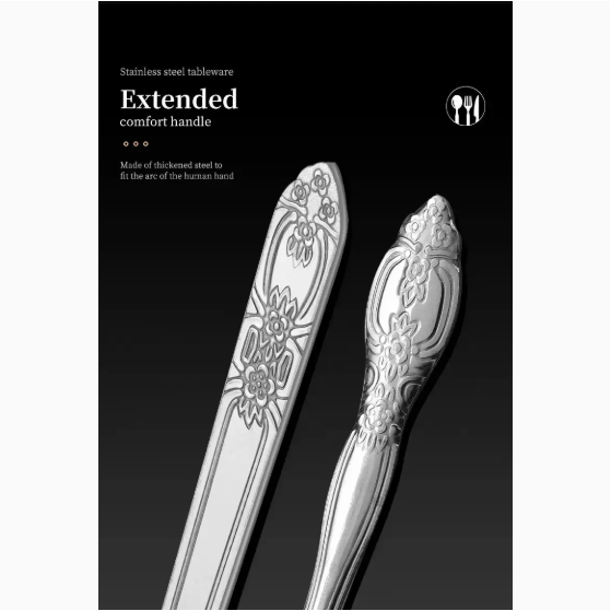 Product Name Deluxe Premium Cutlery Flatware Set For The Home Stainless Steel - Image 5