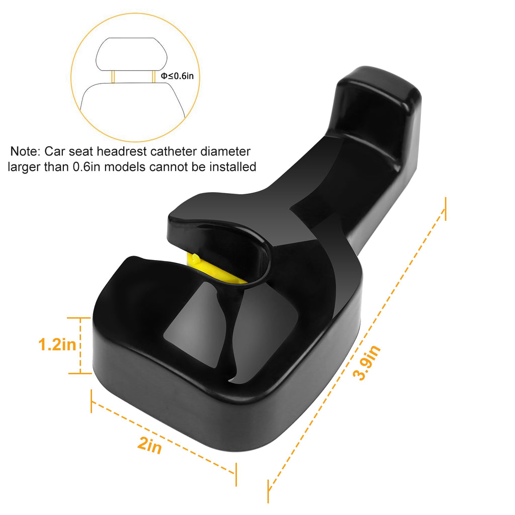 2pcs car seat headrest hanger product angle 10