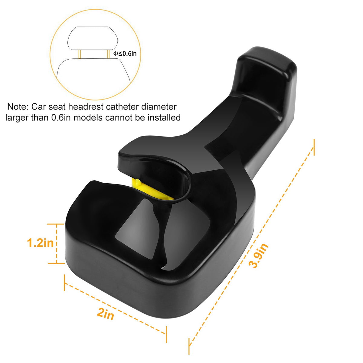 2pcs car seat headrest hanger product angle 10
