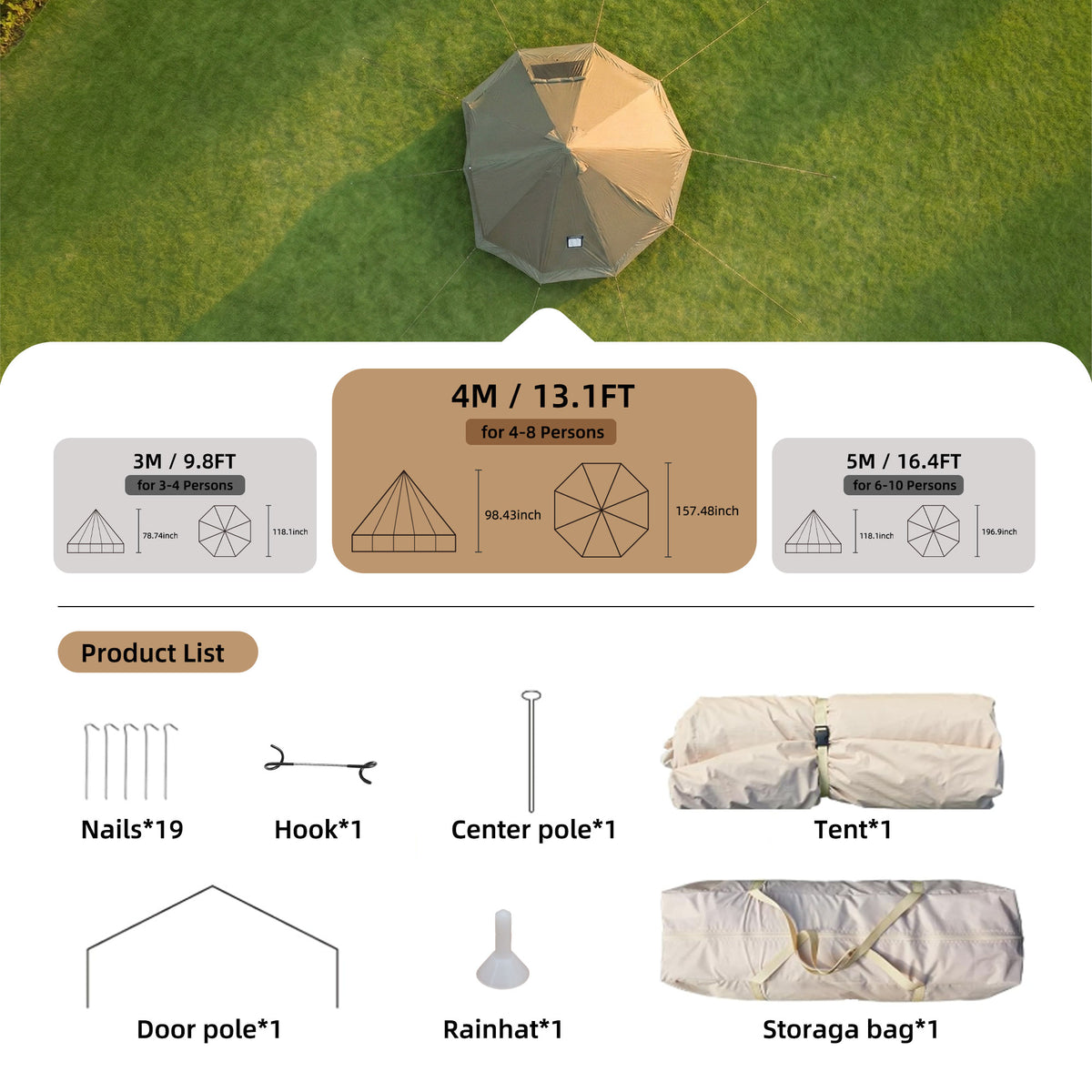season bell tent 13 1ft product angle 10