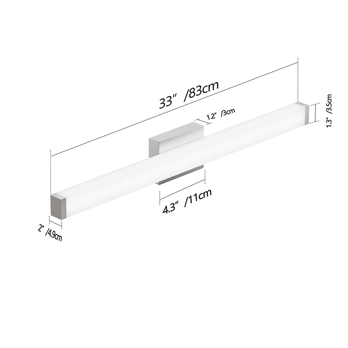 bathroom vanity light brushed nickel in use lifestyle