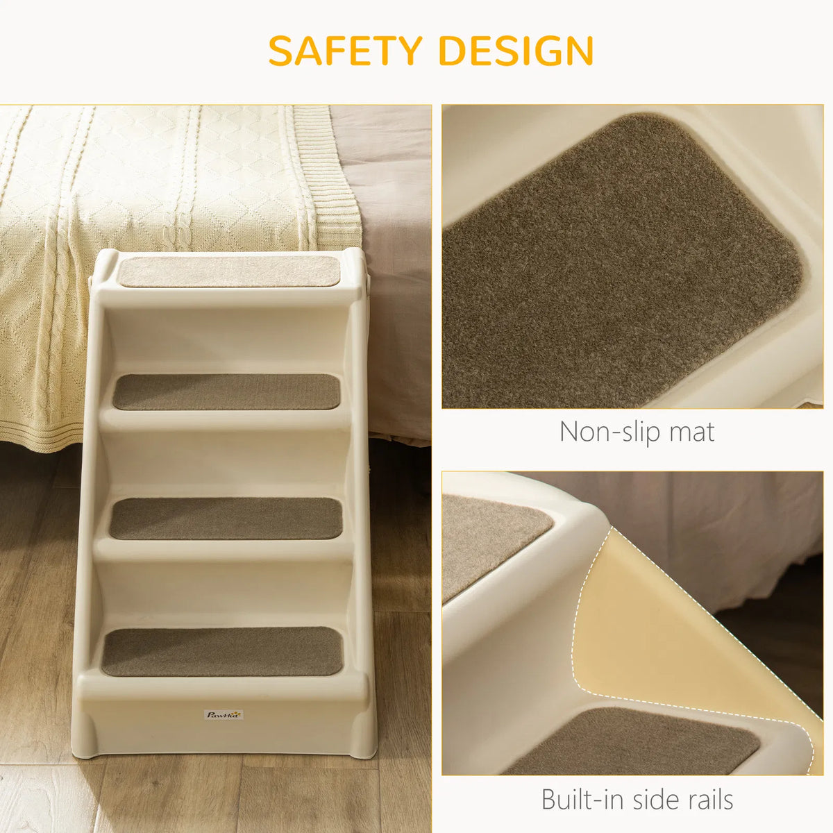 4 Level Portable Dog Stairs Foldable Dog Steps for Small Dogs Lightweight Cat - Image 4