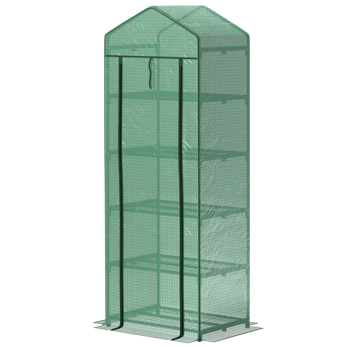 5 Tier Mini Greenhouse Portable Outdoor Flower Stand with Shelf Clips Indoor - Image 4