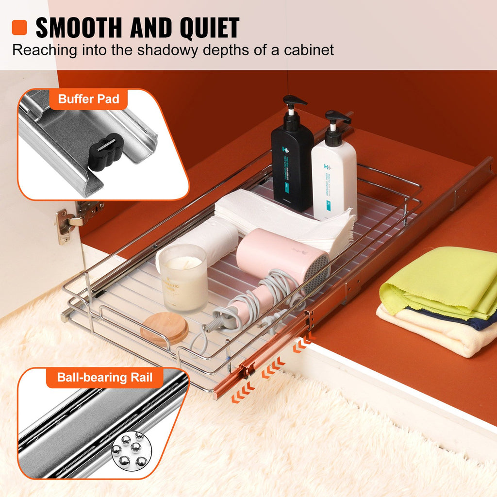 heavy-duty pull-out cabinet organizer