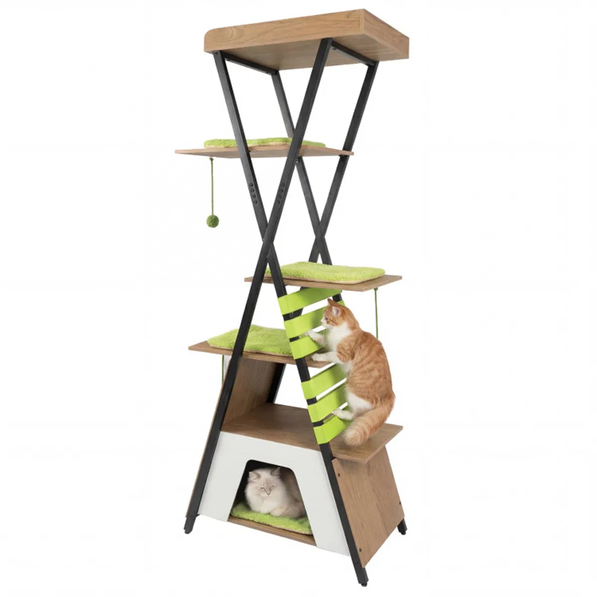 73" Multi Level Cat Tree with Condo & Perch Multi Cat Climbing Tower with