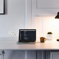 UK Wall Outlet Dual Wall Plug Socket Duplex 2.1A USB Wall Charger with Plug