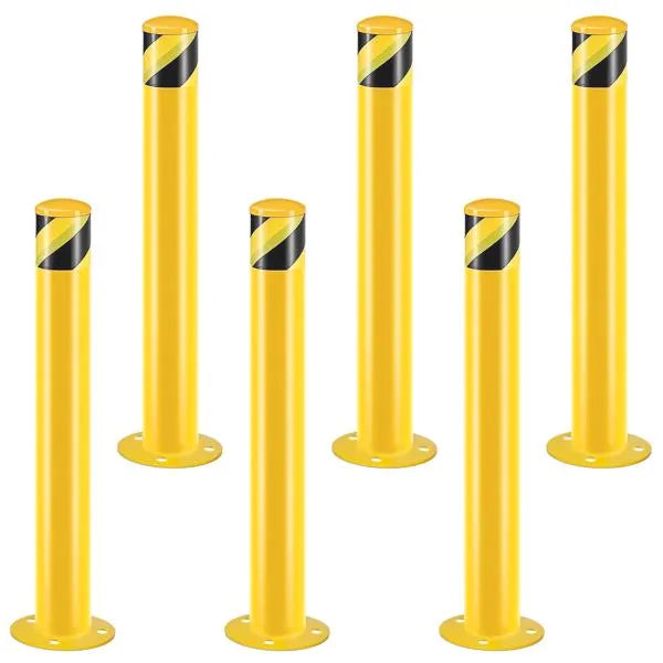 Safety Bollard Post 36 Inch Height Steel Bollards 3.5 Inch Diameter Parking - Image 3