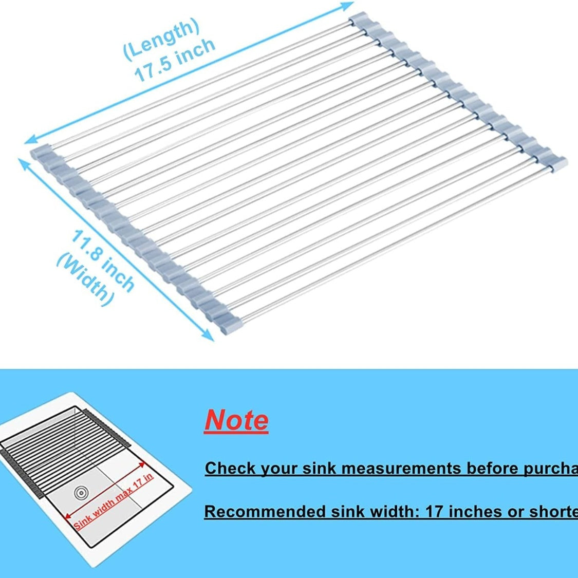 roll up dish drying rack detail and structure