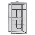 79" Cat Cage Large Outdoor Kitten House Indoor Cage Pet Kennel Playpen with 3
