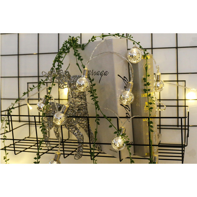 Letter Snowflake 10 LED Globe String Lights 6.5FT Battery Operated Fairy - Image 5