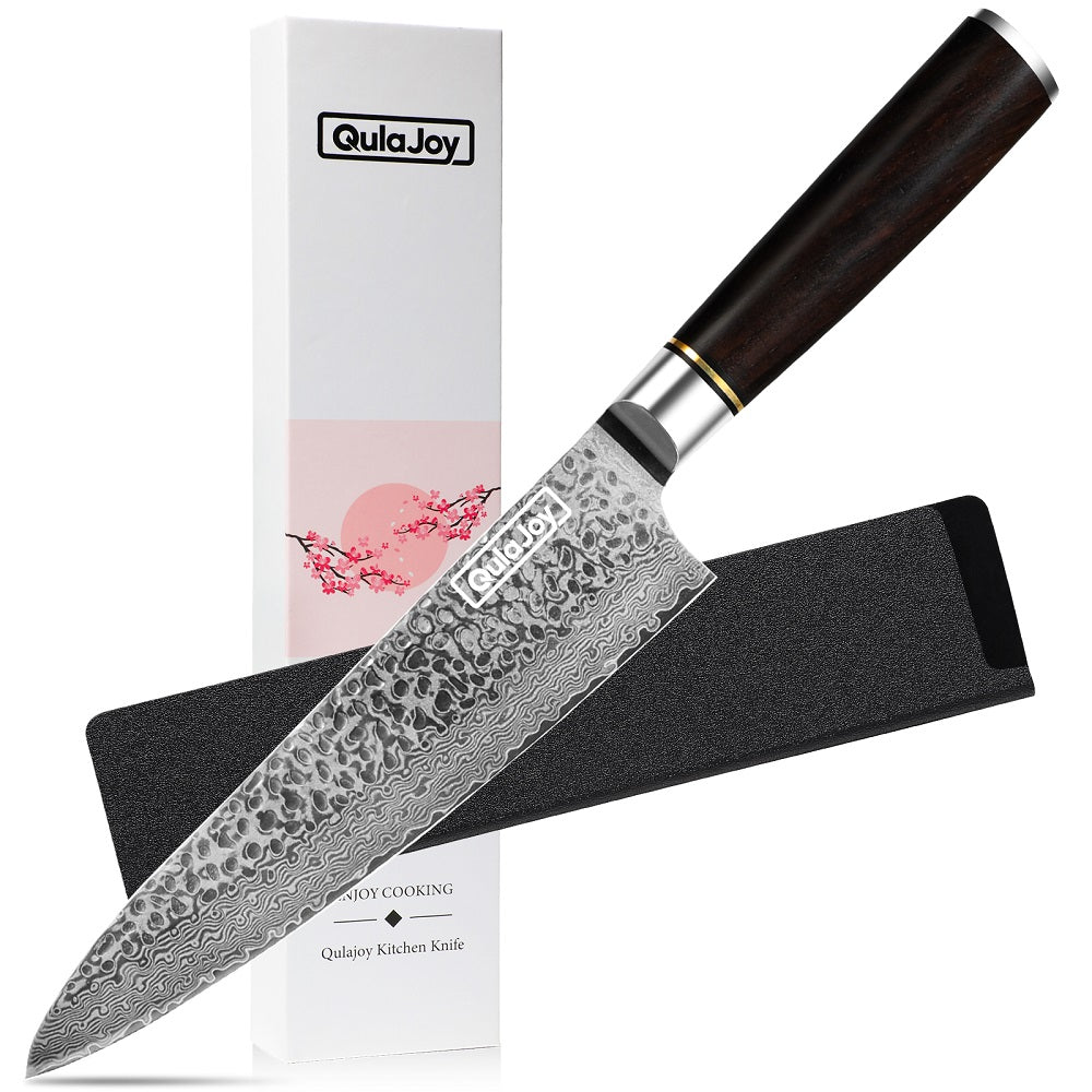 Qulajoy 7 Inch Santoku Knife Ultra Sharp Japanese 67 Layers Damascus VG 10