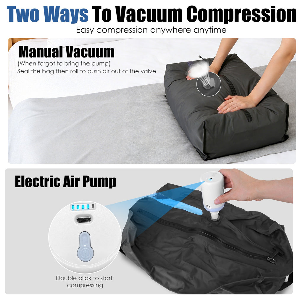 2Pcs 17L Vacuum Bags With Pump Clear Window Handle IP67 Waterproof TPU Vacuum - Image 5