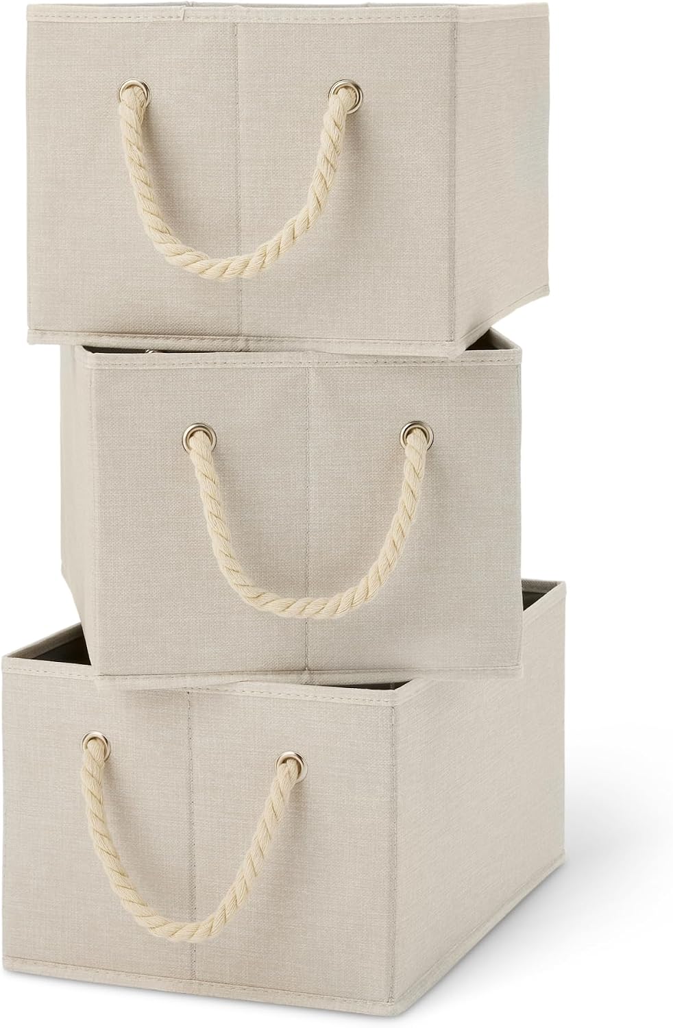 foldable storage bins with rope main view