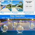 2Pcs Floating Pool Lights 14in Solar Powered Pool Balls IP68 Waterproof
