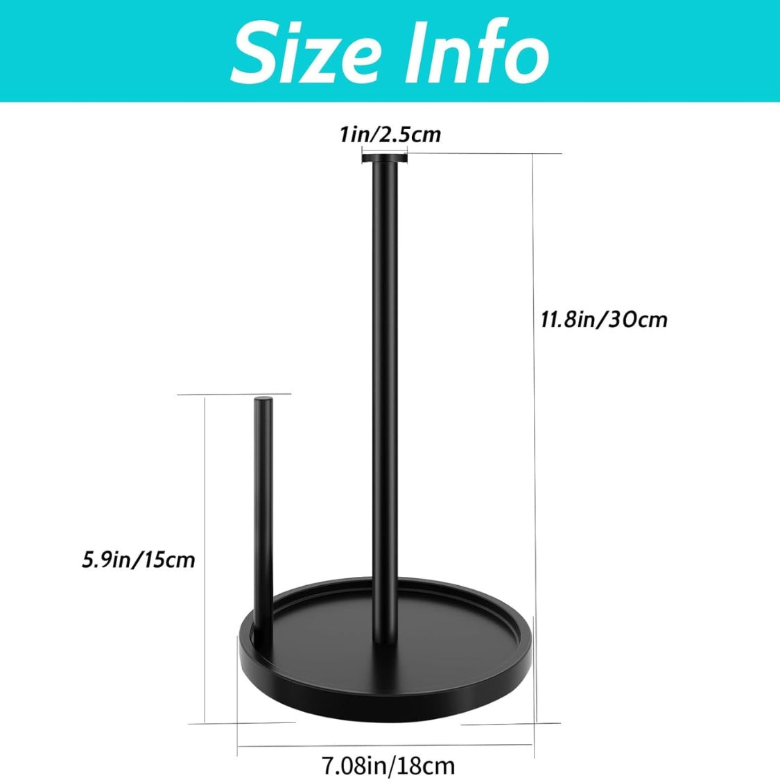 Paper Towel Holder Countertop Standing Roll With Anti Slip Weighted Base - Additional Product View 8