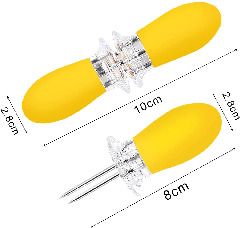 Corn Holders AUGSUN 10Pcs 5 Pairs Corn Cob Holders Stainless Steel Corn On The