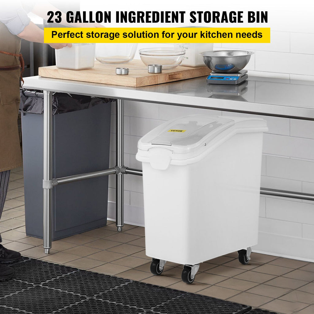 27 Gallon Ingredient Storage Bin 500 Cup With Scoop And Sliding Lid - Image 3