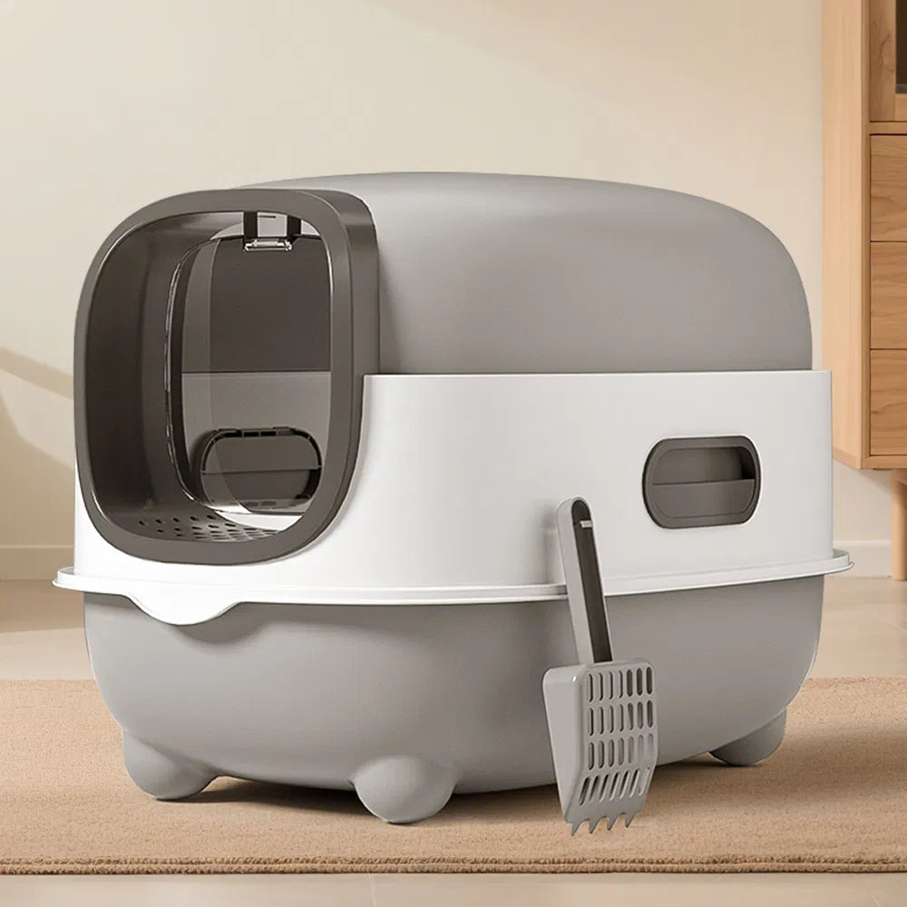 High Capacity Enclosed Cat Litter Box & Odor Lock Scratch Resistant Ideal For - Image 4