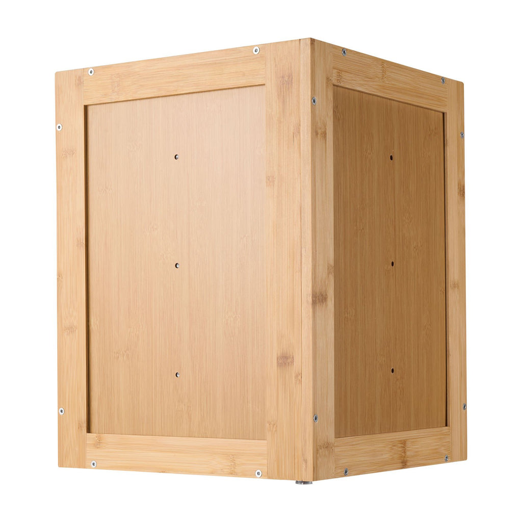 Corner Bread Box For Kitchen Counter Double Layer Bamboo Storage Container