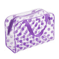 handheld clear polka dot cosmetic main view