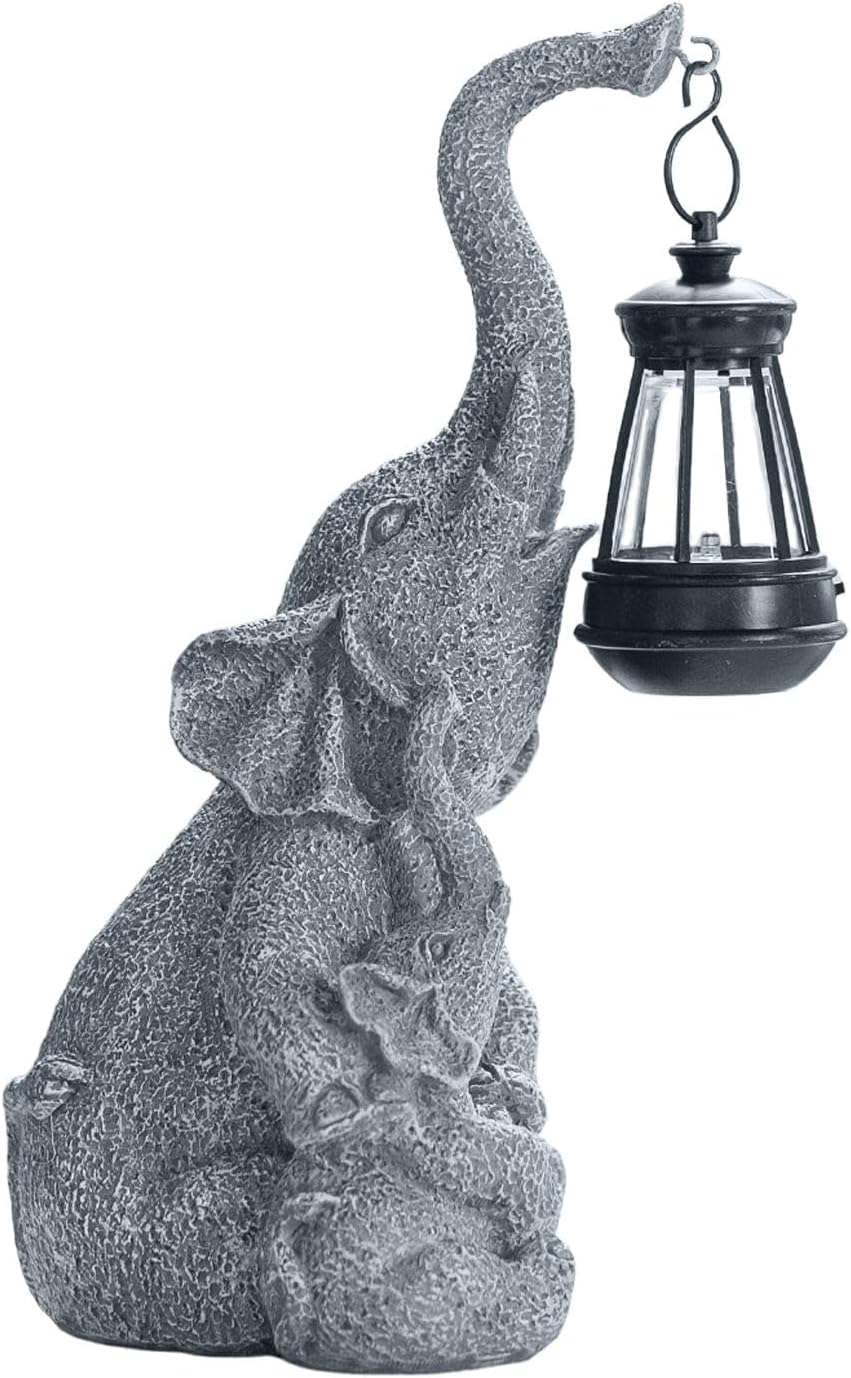 Elephant Solar Light Solar Elephant Figurine Light Front Porch Decor Solar - Image 4
