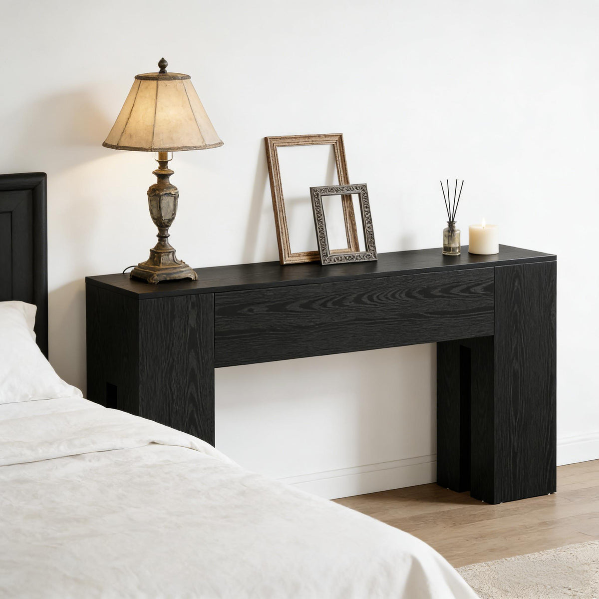 Rustic Wooden Foyer Console Table