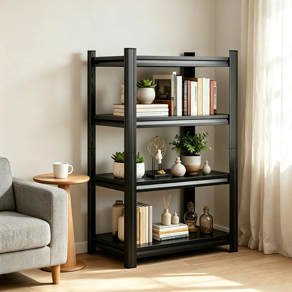 4-tier adjustable storage rack garage product angle 7