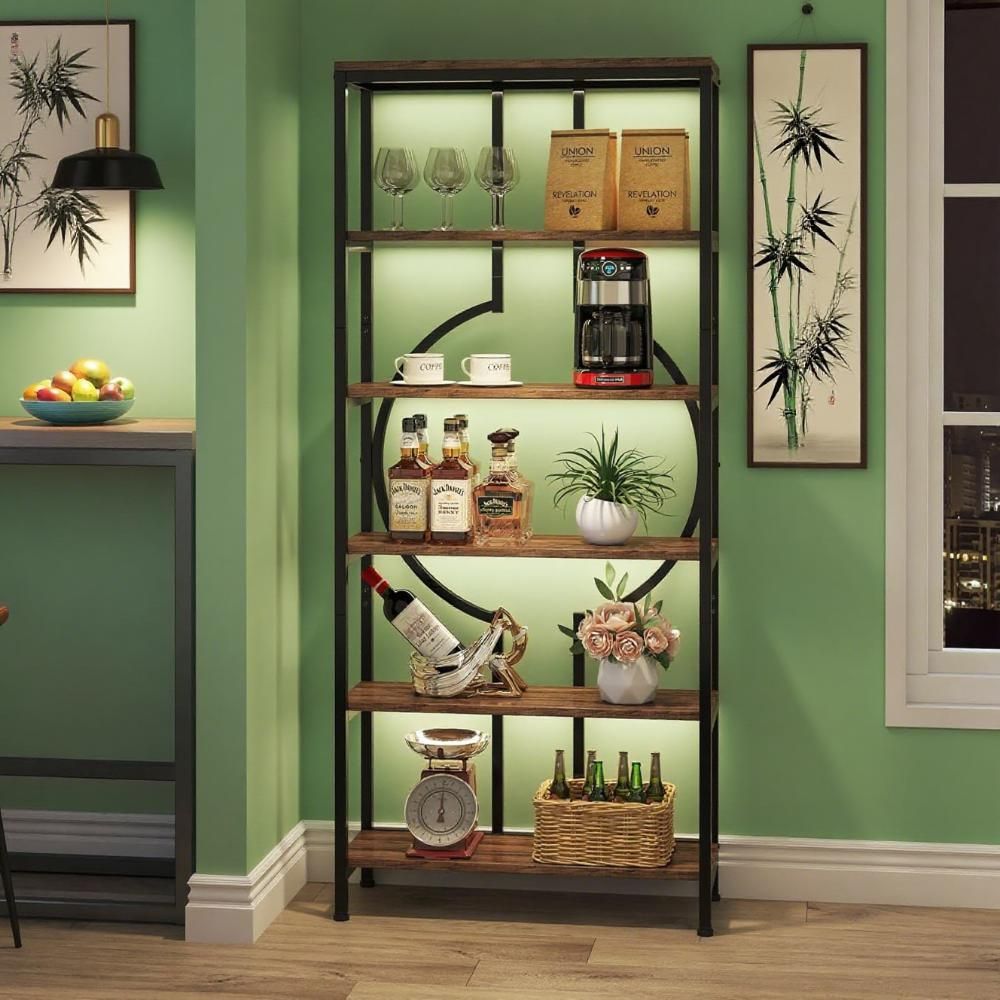 Rustic Brown Multipurpose Storage Bookshelf