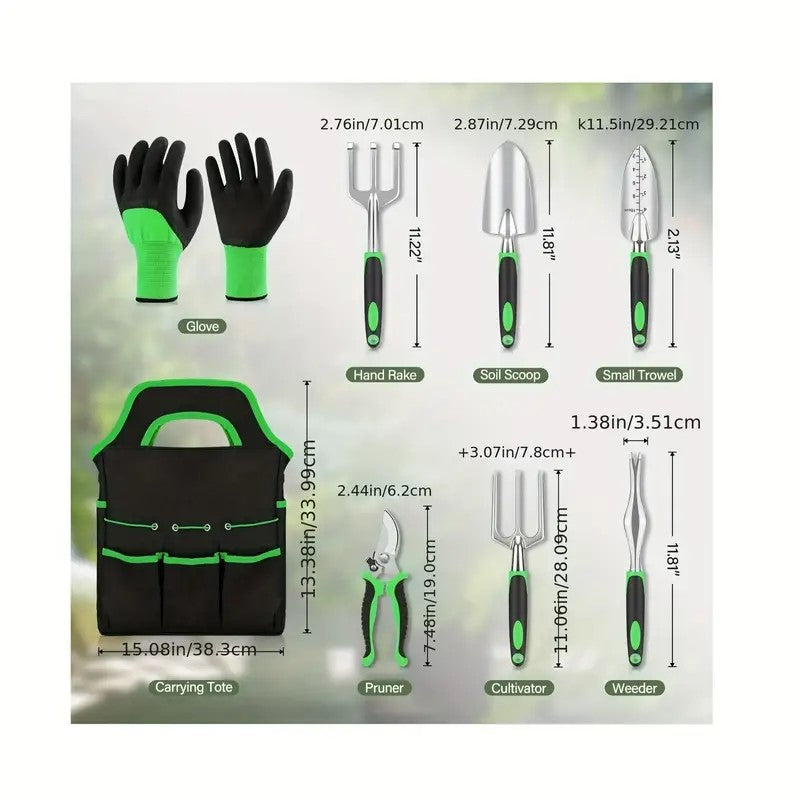 Garden Tools Set 8 Piece Gardening Tools Set With Non Slip Ergonomic Handle - Image 2